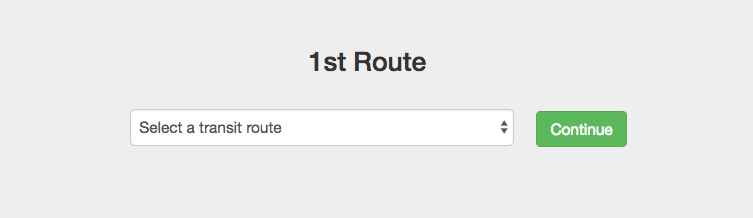 app selecting a route